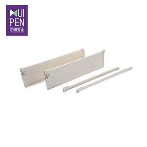 Manufacturer heavy duty slim soft close wardrobe cabinet metal drawer slide box 150mm height powder coated metal box