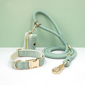Topdeals 2025 Beste Nieuwe Producten Voor Hond Klassieke Polyester Hondenriem Set Zachte Fluwelen Hondenpoepzakhouder Op Maat Kraag Voor Huisdieren - Product Image 2