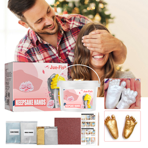 Poudre d'alginate pour <span class=keywords><strong>moulage</strong></span> de mains <span class=keywords><strong>3D</strong></span>, <span class=keywords><strong>kit</strong></span> de <span class=keywords><strong>moulage</strong></span> de mains en argile, cadeau unique pour bébés et couples - Product Image 1