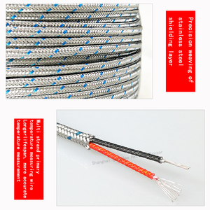 <span class=keywords><strong>K</strong></span> เทอร์โมคัปเปิลประเภทเทอร์โมคู่เซ็นเซอร์วัดอุณหภูมิแบบเกลียวหลาย M6แบบมีความแม่นยำ - Product Image 6