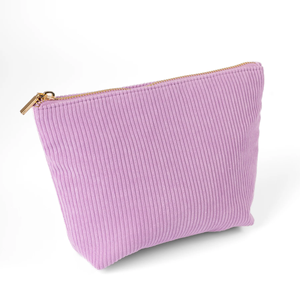 Velluto a coste porta tutta la borsa per il viaggio o uso quotidiano di velluto a coste borsa per il trucco custodia personalizzata in velluto a coste - Product Image 3