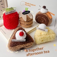 Adorable poupée en peluche courte réaliste en forme de gâteau ou de sandwich, thème thé de l'après-midi, cadeau d'anniversaire pour enfants, pendentif