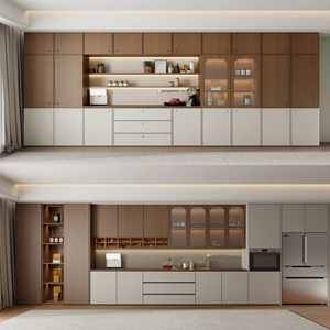 Custom Large-Capacity Built-In Cooling <b>Wine</b> <b>Cabinet</b> Foldable Wood Furniture From Chinese Factories Personalized Home Use - Product Image 1