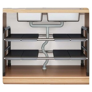 Réglable multifonctionnel en acier inoxydable étagère organisateur support évier égouttoir pour cuisine support télescopique dans l'évier - Product Image 1