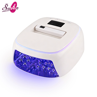 Nouvelle lampe à ongles LED automatique 2-en-1 avec base en métal effet miroir, séchoir à ongles portable à séchage rapide avec lumière LED pour les mains
