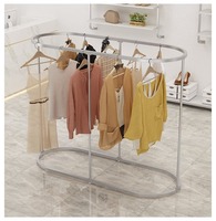 Haut de gamme dame boutique ronde vêtements suspendus or métal vêtements présentoir robe présentoir