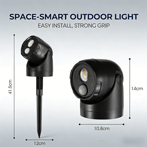 Follow <b>Spot</b> <b>Light</b> Fluorescent Garden Use IP44 Waterproof <b>Battery</b> Powered Motion Sensor Control 120 Beam Angle - Product Image 4