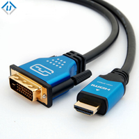 Konverter 4K Laki-laki Ke Laki-laki 1080P HD 4K Harga Pabrik Kabel Dvi Hdmi Ke Berlapis Emas 24K