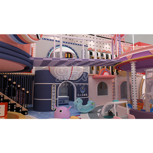 Aire de jeux intérieure rose personnalisée, équipement de jeux souples, château gonflable - Product Image 2