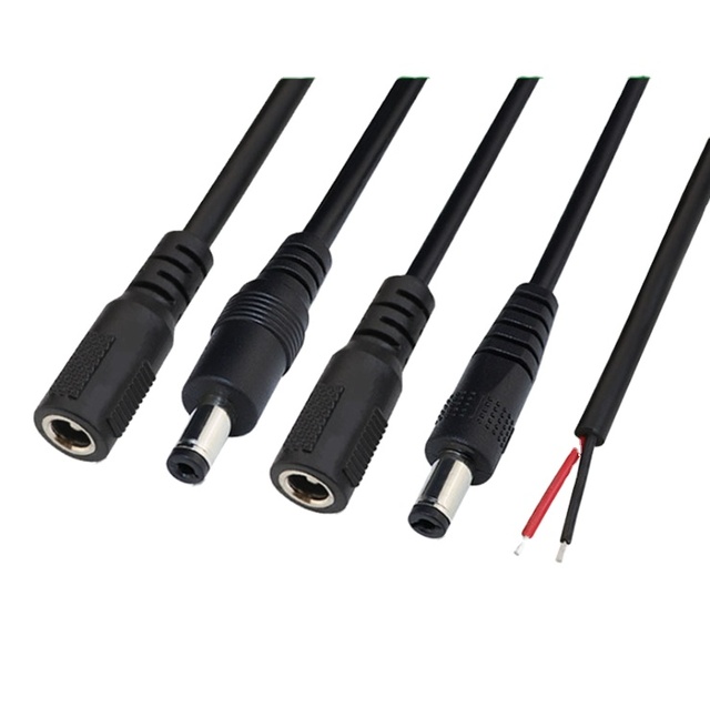 DC Power Cable 5521 5525 Male to Female Pure Copper DC Power Cable Charging Extension Cable