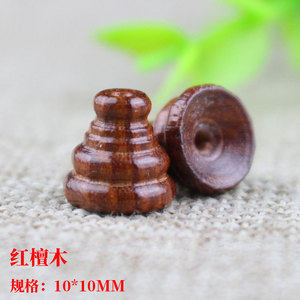 <b>Red</b> Sandalwood Buddhist Pagoda Bead 10mm DIY Jewelry Accessories For <b>Bracelets</b> - Product Image 1