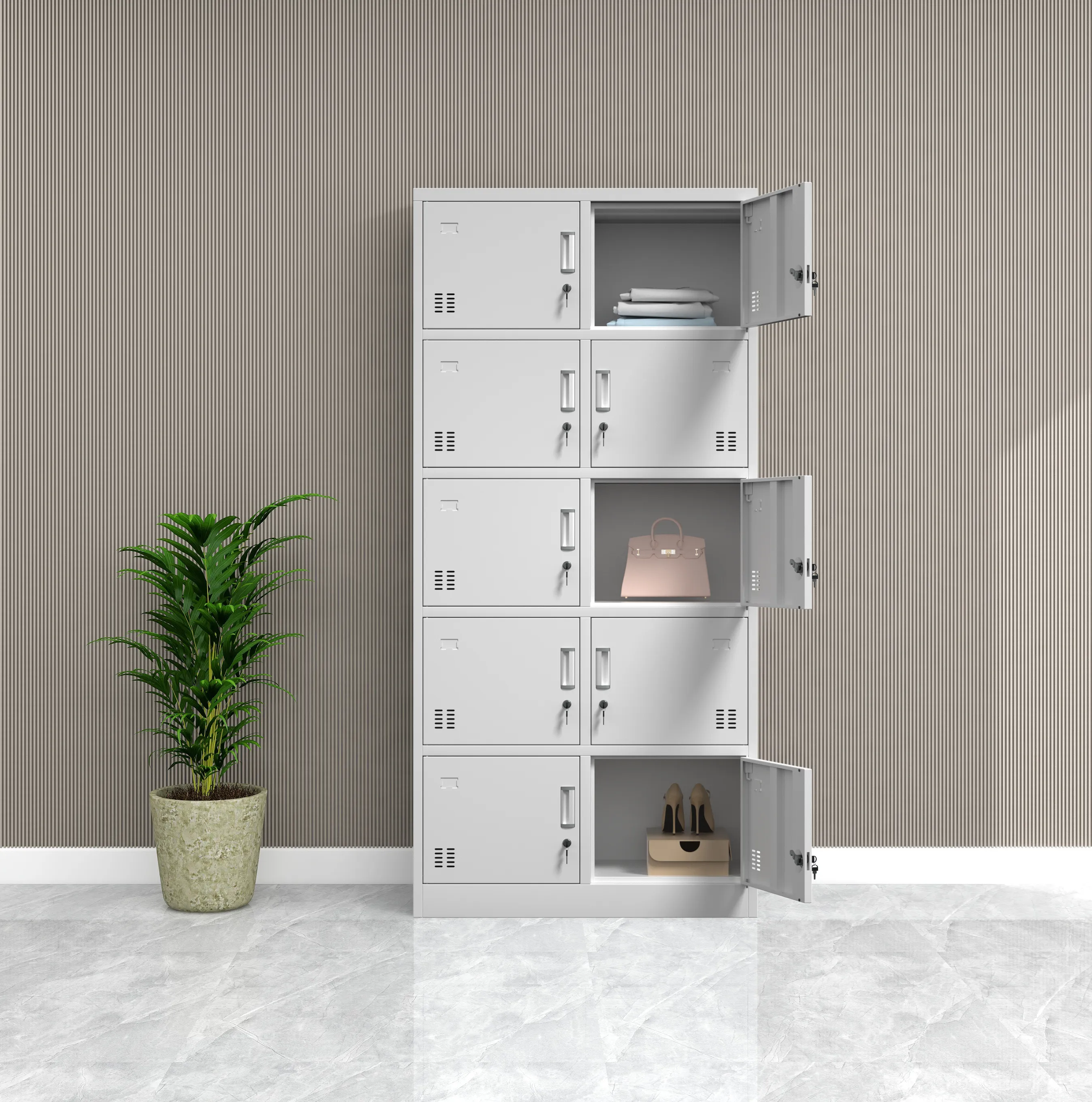 Modern Design Slaapkamer Meubilair Flexibele Handleiding Draagbare Kleding Kast Metalen Garderobe