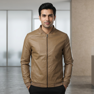 High Quality Cheap Price Fashion <b>Leather</b> <b>Jacket</b> For <b>Men</b> New Style Fashion Zipper Up <b>Leather</b> <b>jacket</b> for <b>men</b> - Product Image 1