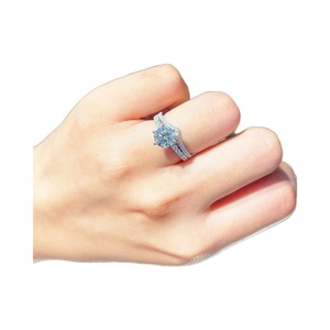 Anillo de Doble Aro de Oro Puro de 18K con Diamante Principal de 1.5ct, Certificado IGI, Diamante Cultivado en Laboratorio, para Mujeres y Hombres - Product Image 1