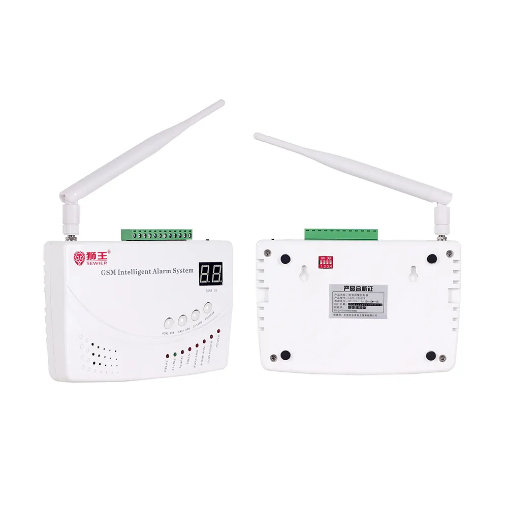 SEWIERワイヤレス有線自動ダイヤルアラームGSMモジュール内蔵ネットワークホーム盗難警報システム