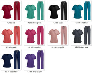 Tenues d'infirmière prêtes à porter 42186 rouge vin, ensembles Wonder Wink modernes, ensembles d'uniformes d'infirmière, ensembles de blouses d'infirmière, haut Wuhan - Product Image 3