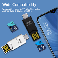 Lector de Tarjetas Externo 2 en 1 JAYA JY-1036 USB y Tipo-C para Teléfono y PC - USB 2.0, Tarjeta TF, Plug and Play, Amplia Compatibilidad