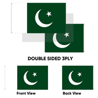 En gros 3x5ft 68D/100D Polyester Pakistan Drapeaux Personnalisables Toutes Les Nations Fanion Livraison Rapide De Fournisseur Fiable