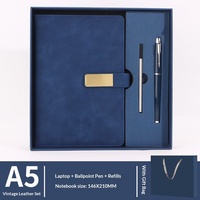 Carnet A5 en PU recyclé de qualité supérieure avec stylo et bouteille d'eau, coffret cadeau souvenir pour anniversaire, entreprise, promotion