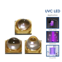 LED UV, LED UV-C, 3W, 110mW, 500mA, LED 270nm, 3838, 275nm, LED UV haute puissance, LED UV-C, 265nm, UVC