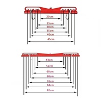 Lot de 8 poignées réglables en métal pour musculation, traction dorsale, accessoire de machine à câble
