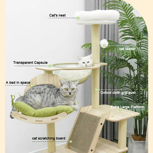 بيع من المصنع مباشرة أفوكادو قطة خضراء إطار تسلق ألعاب قابلة للإزالة متعددة الوظائف فضلات القطط مستلزمات الحيوانات الأليفة خدش أشجار القطط - Product Image 4