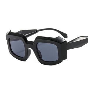 Custom Logo Vintage Unisex Colorful Oversized UV400 Jelly Color Big Frame Polygon Anti-Radiation Comfortable <b>Sunglasses</b> - Product Image 3