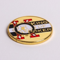 Jetons de poker professionnels en émail métallique de club de golf de football personnalisé de haute qualité