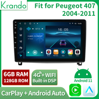 En stock Krando android tablet gps fm radio pour Peugeot 107/206/301/307/308/407/408/607 smart upgrade voiture gps navigation écran