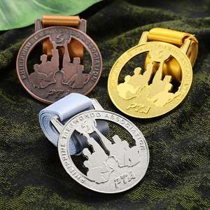 Medallas de Taekwondo de Alta Calidad con Grabado en Relieve, Medallas de Oro, Plata y Bronce, Medallas de Metal de Aleación de Zinc Huecas, Logotipo Personalizado para Recuerdos - Product Image 5