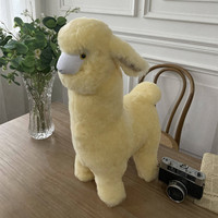 Juguete de Peluche de Piel de Oveja Personalizado para el Hogar, Juguete de Piel de Oveja Natural Cálida para Niños, Juguete de Alpaca Relleno de Piel de Oveja
