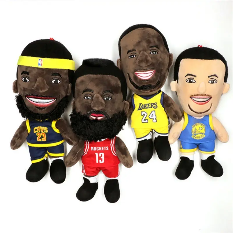 Özel NBA basketbol oyuncusu süper yıldız peluş oyuncaklar bez bebek fanlar oyuncak
