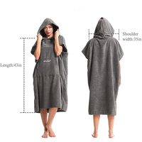 Poncho de surf en microfibre tissée de luxe, robe à capuche moderne, serviette de plage, couleur unie, toutes saisons, pratique pour l'extérieur