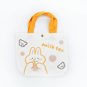 2025 Wholesale Custom Reusable <b>Foldable</b> Mini Tote Shopping <b>Bag</b> New Fashion Canvas Handbag for Women - Product Image 5