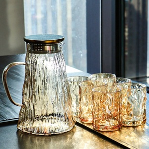 Luxury High Level One Kettle With 6 Cups Living Room Juice Glass Jug Glass Water Pitcher <strong>Teapot</strong> Kettles <strong>Set</strong> - Product Image 1