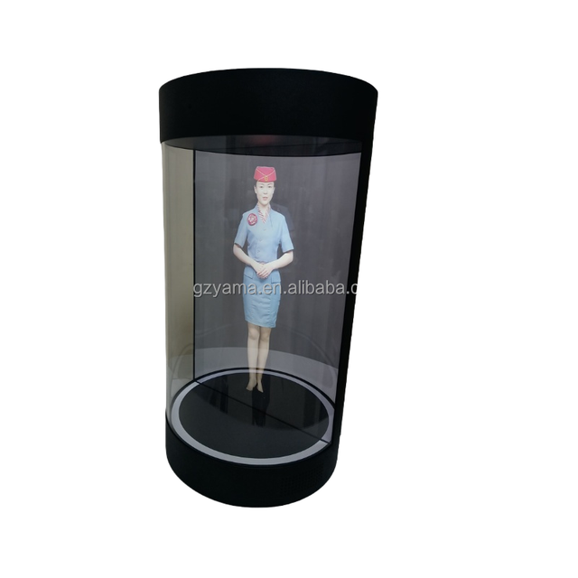 Circular Transparent Screen Digital Human Holographic Cabinet 3d Hologram Holotube Display Ai Based 3d Holographic Showcase