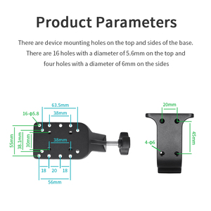 VINmounts aluminum alloy vertical double mounting base U-shaped fixture bracket porous distance combination sleeve - Product Image 5