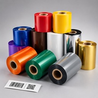 Pita Satin Berbasis Lilin Ultra Tahan Lama Anti Gores 110mm X 450m Kompatibel untuk Pencetakan Pita Satin Layanan Purna Jual yang Andal