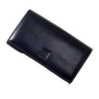 HASSION dompet gaya Vintage wanita, dompet kulit kapasitas besar dengan pemegang kartu genggam panjang RFID