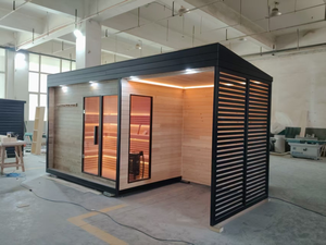 All-in-One Relaxation <strong>Sauna</strong> Room Red Cedar Outdoor Dry <strong>Sauna</strong> Infares <strong>Sauna</strong> with Shower - Product Image 6
