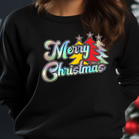 Impression Joyeux Noël Argent Réfléchissant Vinyle Transfert Hotfix Arbre De Noël Strass Conceptions pour Vêtements