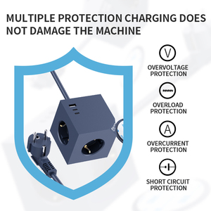 ปลั๊กพ่วงแบบยุโรป มาตรฐาน EU พร้อมช่องเสียบ USB 1 ช่อง และพอร์ต Type C 2 ช่อง รองรับ PD20W - Product Image 6