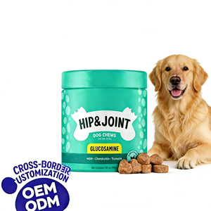 Complément alimentaire pour les hanches et les articulations des chiens, santé des animaux de compagnie et complément alimentaire OEM, friandises pour le gain musculaire, adaptées à toutes les races de chiens - Product Image 1