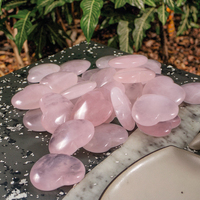 Ornements en pierre de cristal de quartz rose pêche de 20 mm en forme de cœur, les plus vendus, pour la décoration intérieure et les cadeaux, attrape-soleil de la marque HongMei
