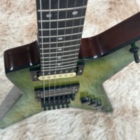 Dimebag Green Wash.bu.n Solid Wood Electric Guitar with Tremolo Maple Neck Fast Shipping