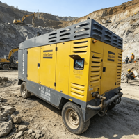 Compresseur d'air diesel haute pression d'occasion Atlas-Copco 836 20 bar 780cfm XRHS836 avec moteur CAT C9 à vendre