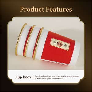 Vaso de Papel Desechable Ecológico de Doble Pared con Aislamiento de Papel de Aluminio, Reciclable, con Logotipo Personalizado Impreso - Product Image 4