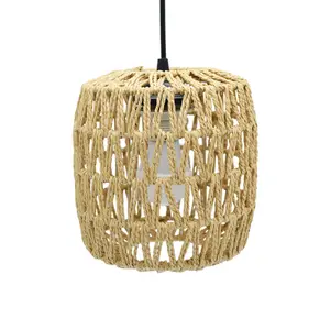 Home Decor Modern Jute Seagrass Lampshade Made In Vietnam Ceiling Garden Decorative Holiday Chandeliers Lights