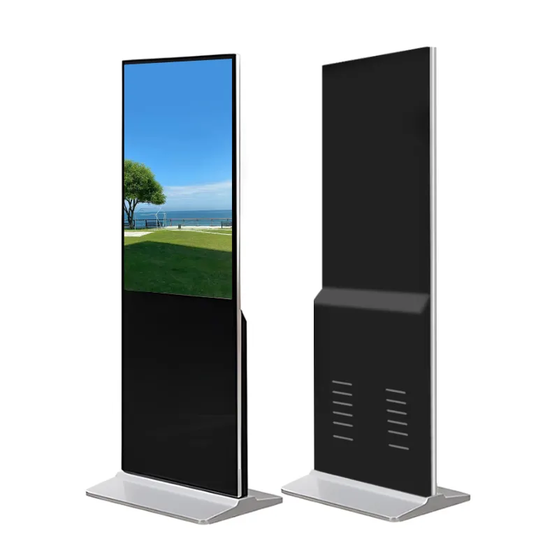 Suporte de painel LCD vertical com tela de toque para interior de 55 polegadas, tela de publicidade com toque inteligente full HD grande publicidade