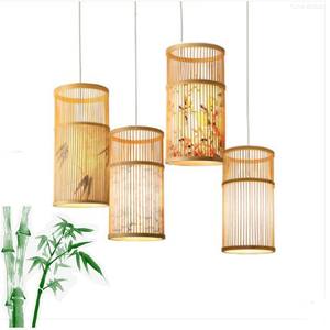 โคมไฟสานธรรมชาติโคมไฟตกแต่งร้านอาหารจีนโคมไฟระย้าไม้ไผ่โคมไฟระย้าหวายสร้างสรรค์ - Product Image 3